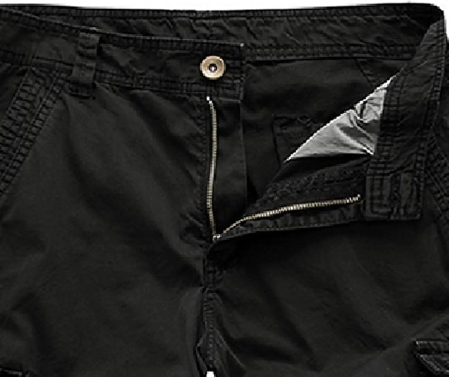 2 Pack Men's Cargo Shorts Cotton Work Shorts Multi Pockets Beach Shorts Relaxed Fit Outdoor Casual Military Shorts
