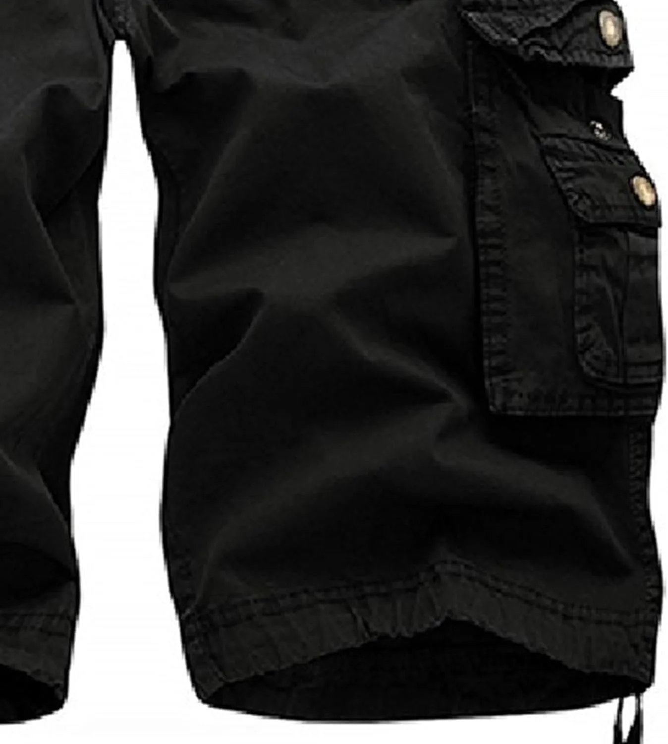 2 Pack Men's Cargo Shorts Cotton Work Shorts Multi Pockets Beach Shorts Relaxed Fit Outdoor Casual Military Shorts