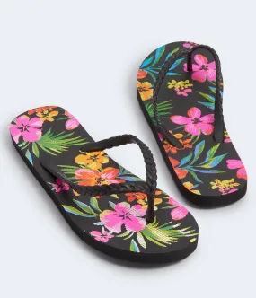 Aeropostale Tropical Floral Flip-Flop
