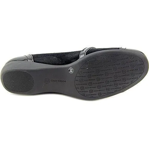 Aubree Cap Toe Leather Mary Jane Flats Black Suede Size 6