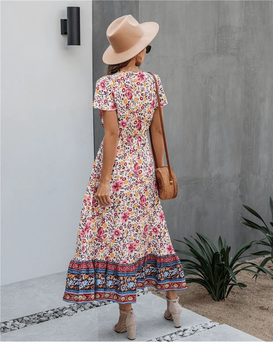Boho Floral Maxi Dress