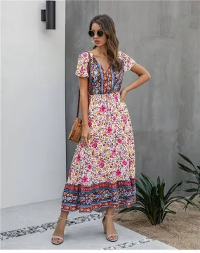 Boho Floral Maxi Dress