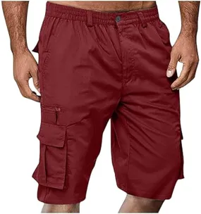 Cargo Shorts for Men Casual Bermuda Shorts Loose Hiking Shorts Relaxed Fit Beach Running Athletic Shorts