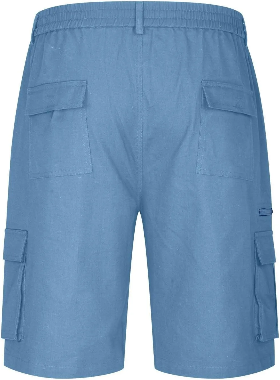 Cargo Shorts for Men Relaxed Fit Elastic Waist Bermuda Shorts Lightweight Multi-Pockets Casual Cargo Shorts