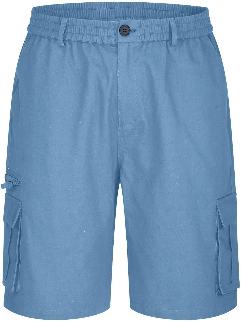 Cargo Shorts for Men Relaxed Fit Elastic Waist Bermuda Shorts Lightweight Multi-Pockets Casual Cargo Shorts