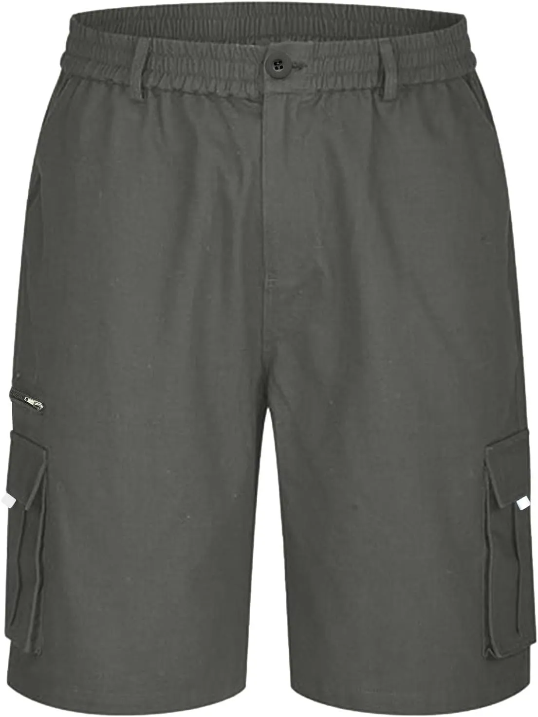 Cathalem Cargo Shorts for Men, Men's Elastic Waist Cargo Shorts Summer Relaxed Fit Outdoor Work Shorts Athletic Shorts