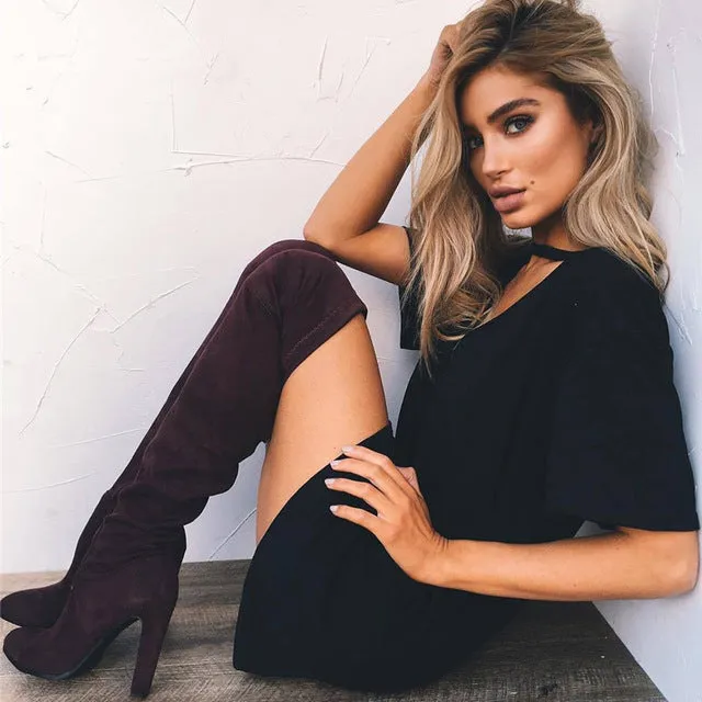 Chic keyhole mini tshirt dress