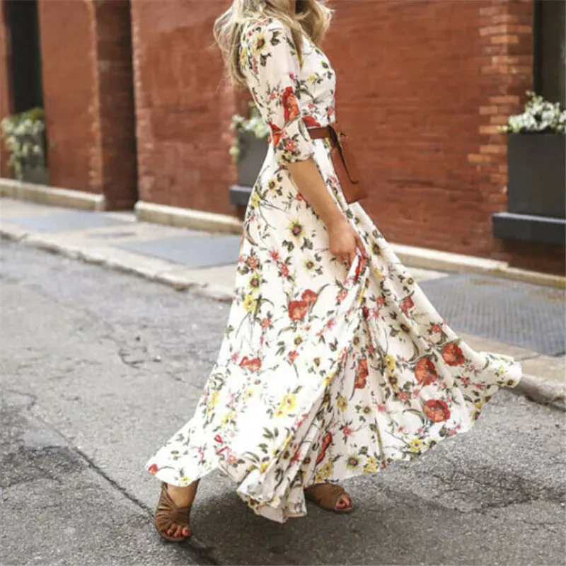 Clara - Stylish Floral Boho Maxi Dress for Women