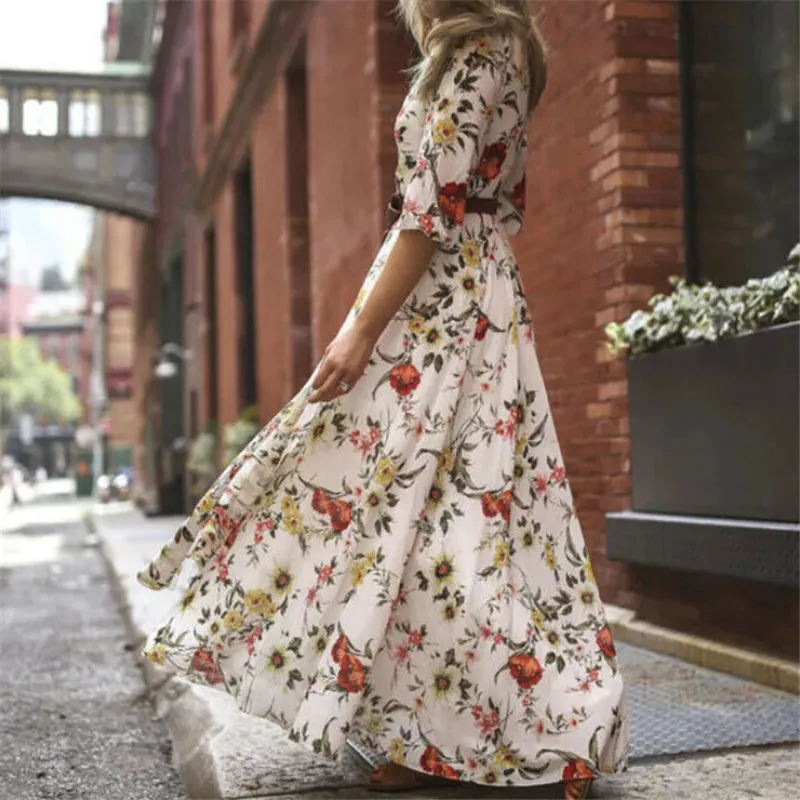 Clara - Stylish Floral Boho Maxi Dress for Women