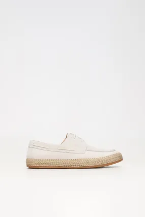 Classy White Suede Espadrilles