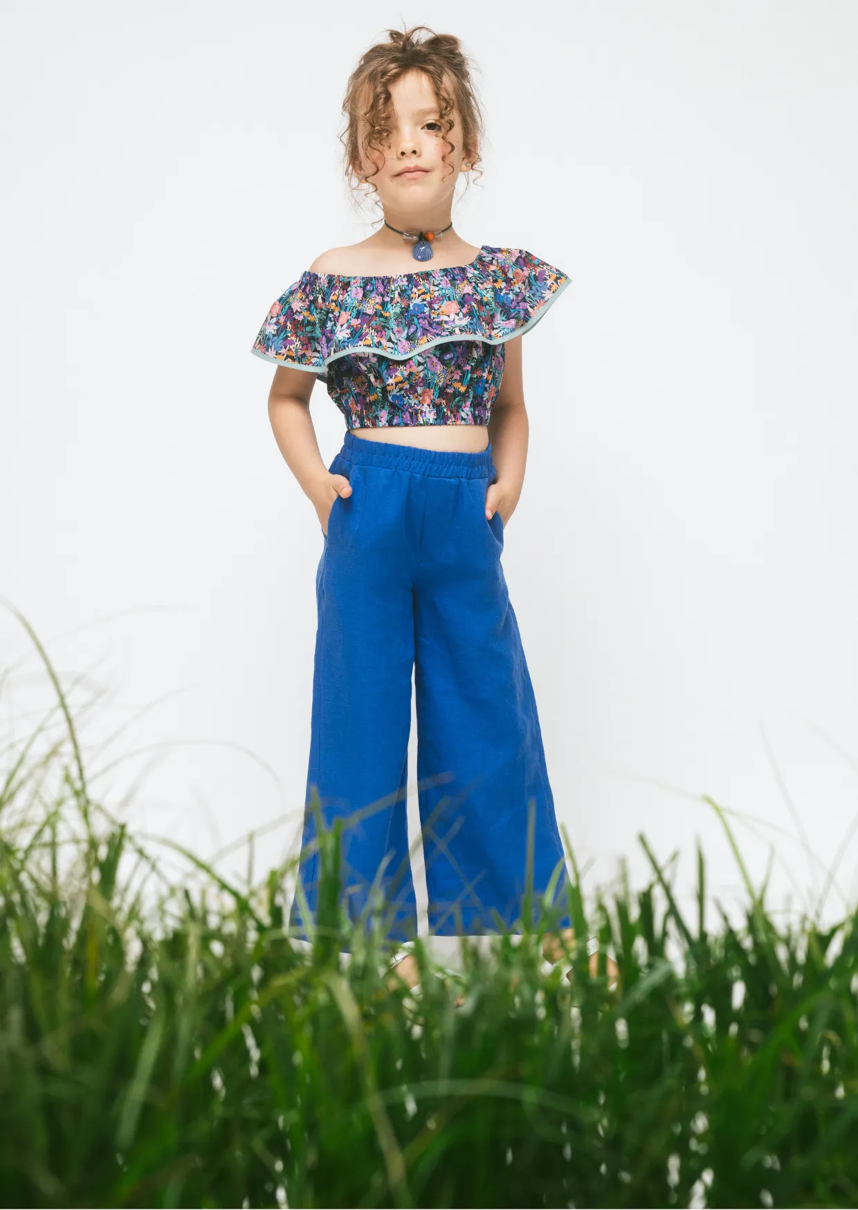 Cotton Crop Top Reef, Multicolor