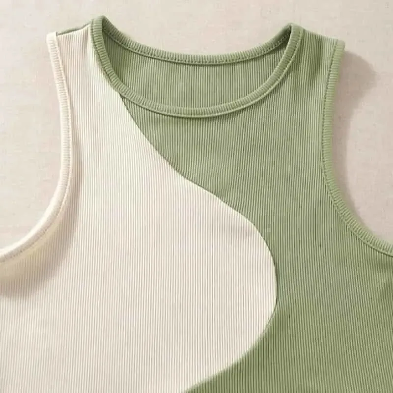 Divided Color Tank Top