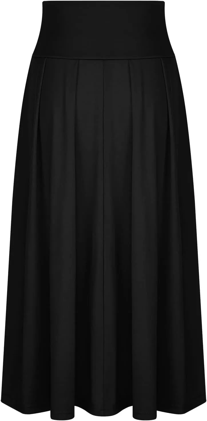 Elegant High Waisted Skirts for Women Plus Size Stretchy Business Work Maxi Skirt A Line Office Dress