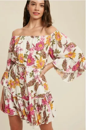 Floral boho print Dress