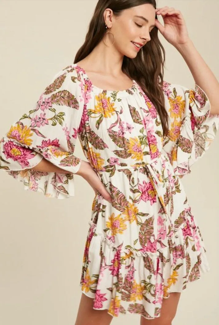 Floral boho print Dress