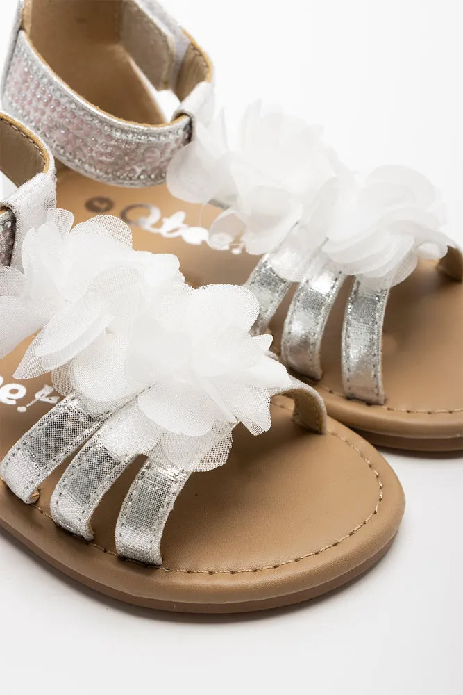 Flower Sandal Silver