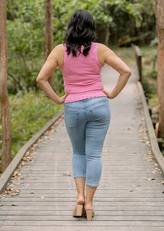 Freya Knit Singlet in Pink