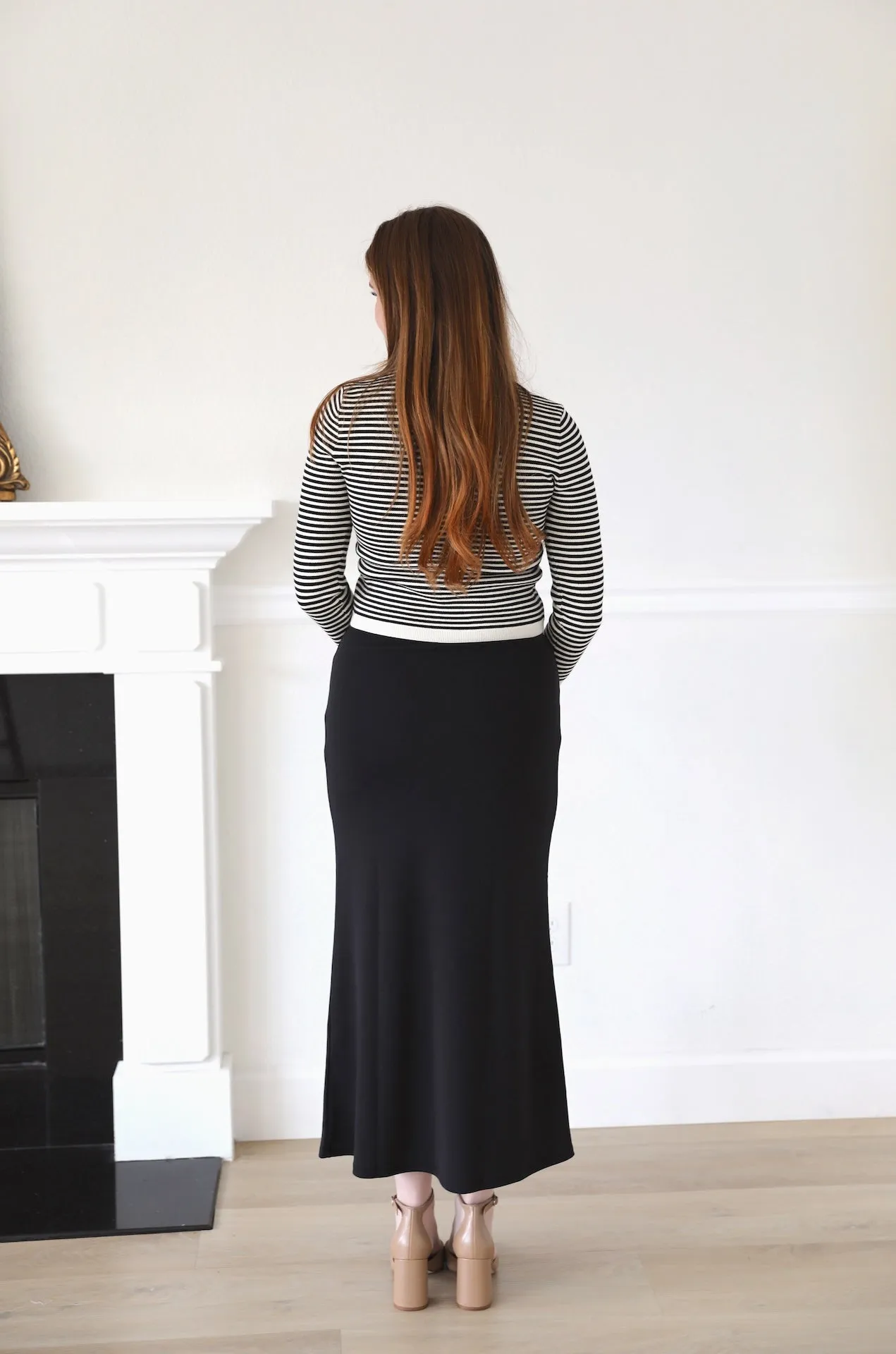 Icon Black Fitted Skirt