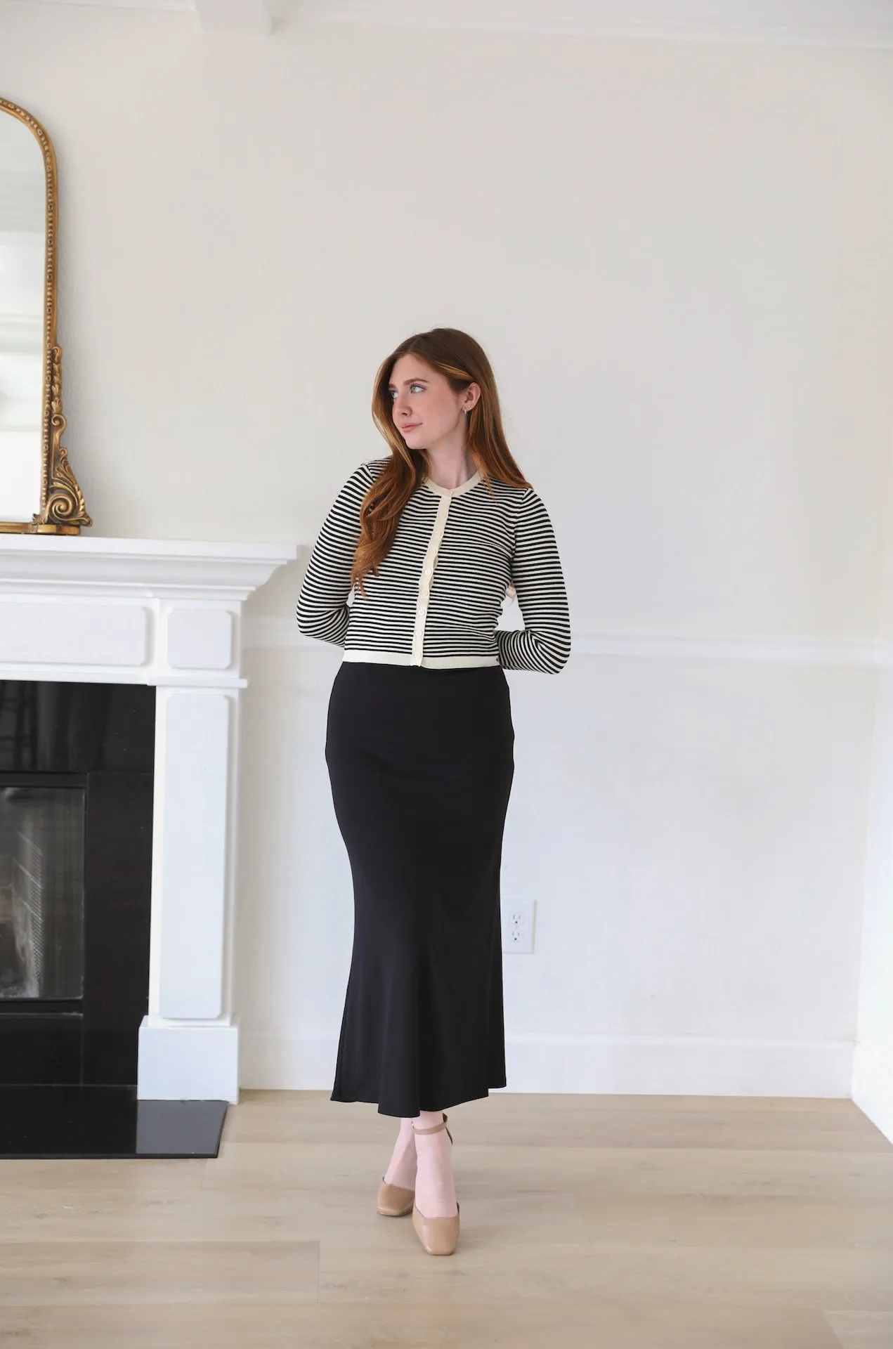 Icon Black Fitted Skirt