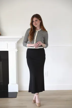 Icon Black Fitted Skirt