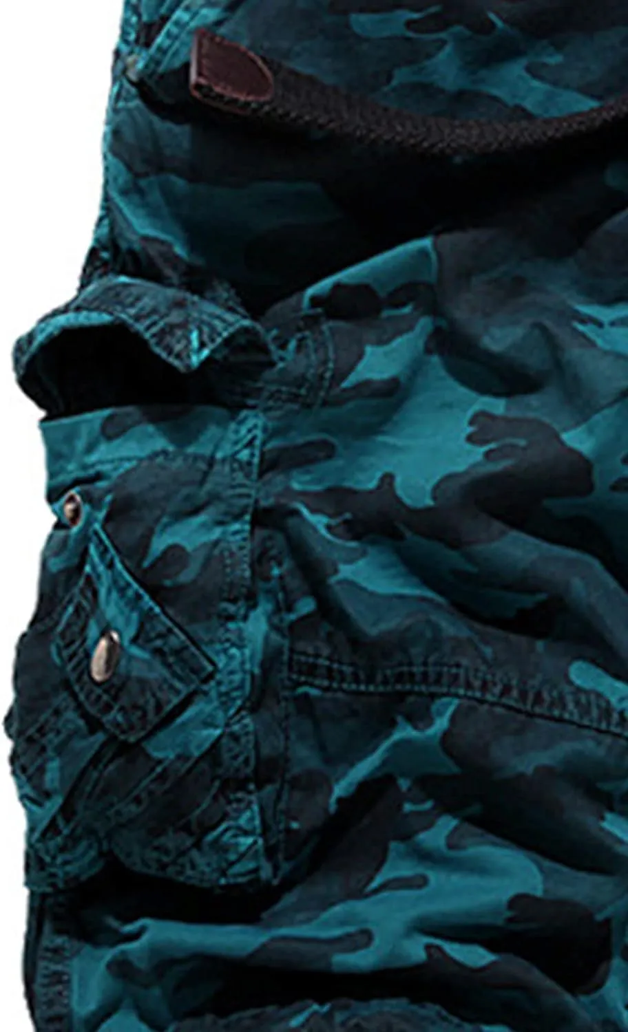 JEsilunmaMY Men's Multi Pocket Camo Cargo Shorts Relaxed Fit Outdoor Camouflage Shorts Casual Loose Cotton Military Shorts