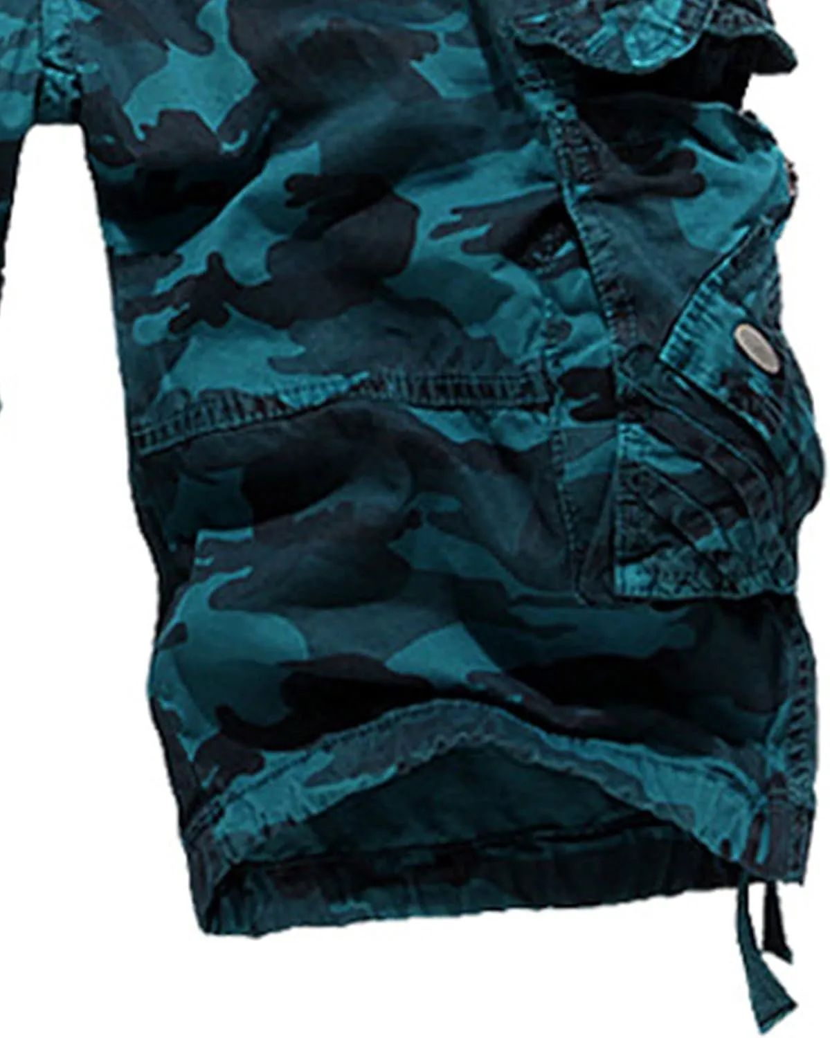 JEsilunmaMY Men's Multi Pocket Camo Cargo Shorts Relaxed Fit Outdoor Camouflage Shorts Casual Loose Cotton Military Shorts