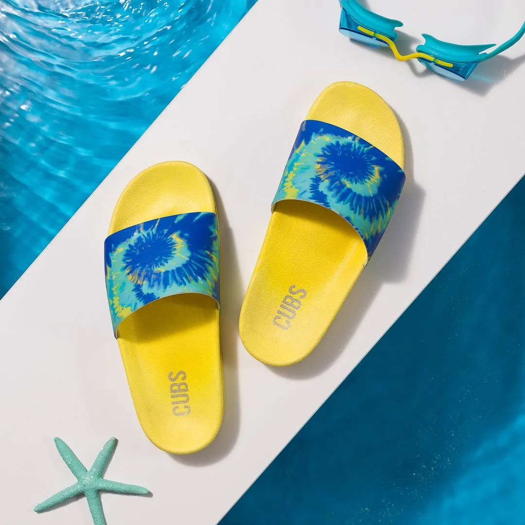 Lemon Tree Tie Dye Slides