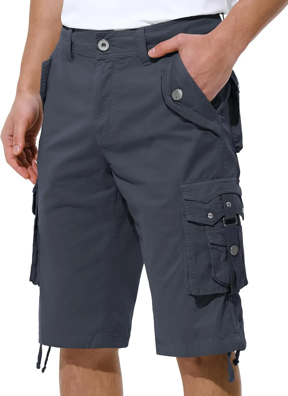 Mens Cargo Shorts Casual Shorts Hiking Shorts Below Knee Relaxed Fit Multi Pockets Running Joggers Outdoor Mens Shorts