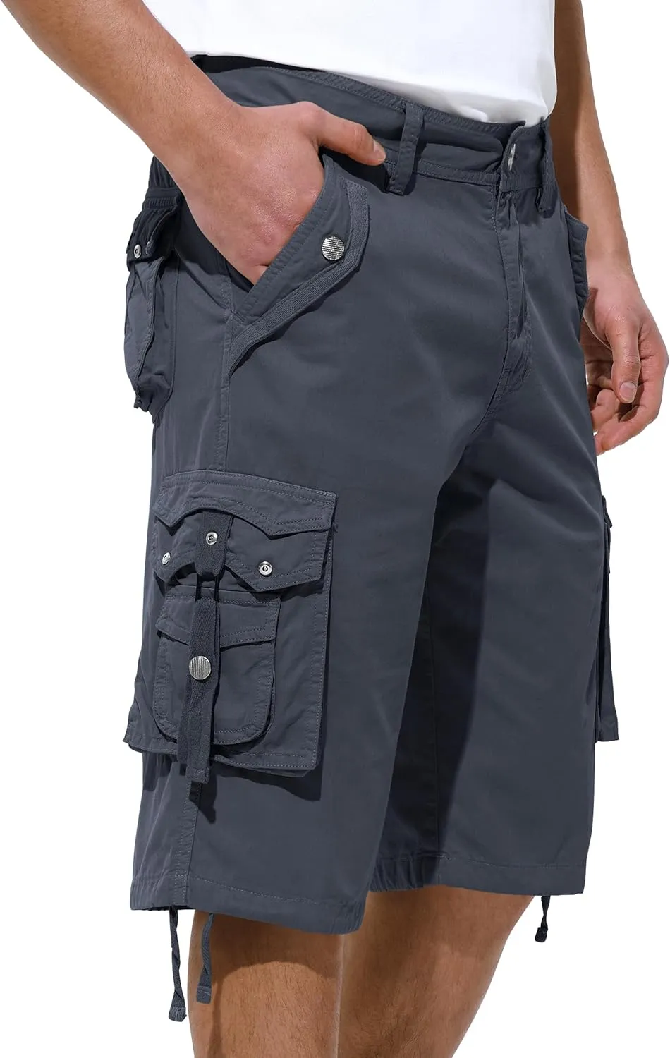 Mens Cargo Shorts Casual Shorts Hiking Shorts Below Knee Relaxed Fit Multi Pockets Running Joggers Outdoor Mens Shorts