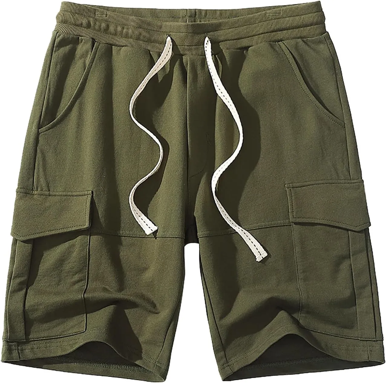 Mens Shorts Athletic Cotton Relaxed Fit Shorts Comfy Cargo Shorts Wide Leg Men Summer Beach Shorts Multic-Pocket Loose