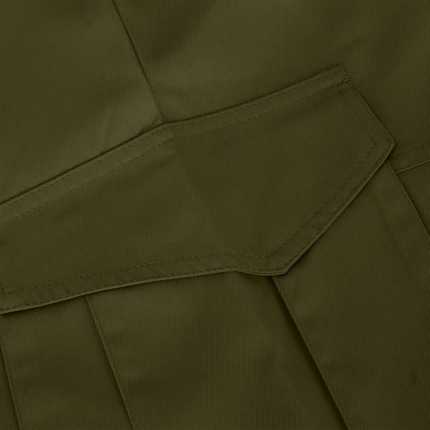 Mens Shorts Cargo Twill Cotton Shorts Relaxed Fit Men Running Hiking Shorts Casual Shorts Elastic Waist Multic-Pocket
