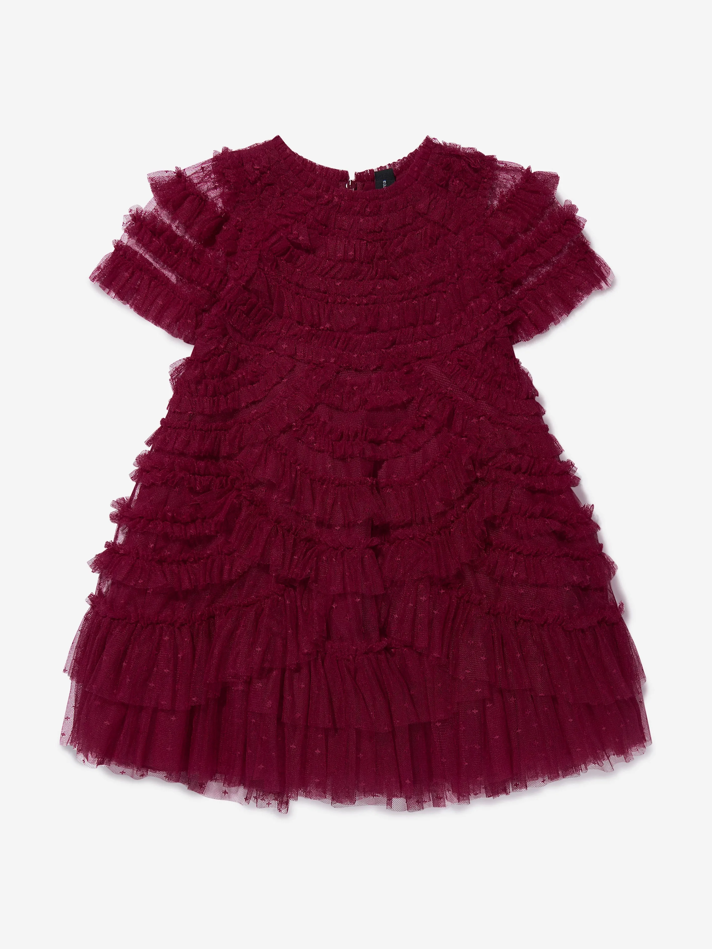 Needle & Thread Girls Marilla Ruffle Dress In Red