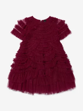 Needle & Thread Girls Marilla Ruffle Dress In Red