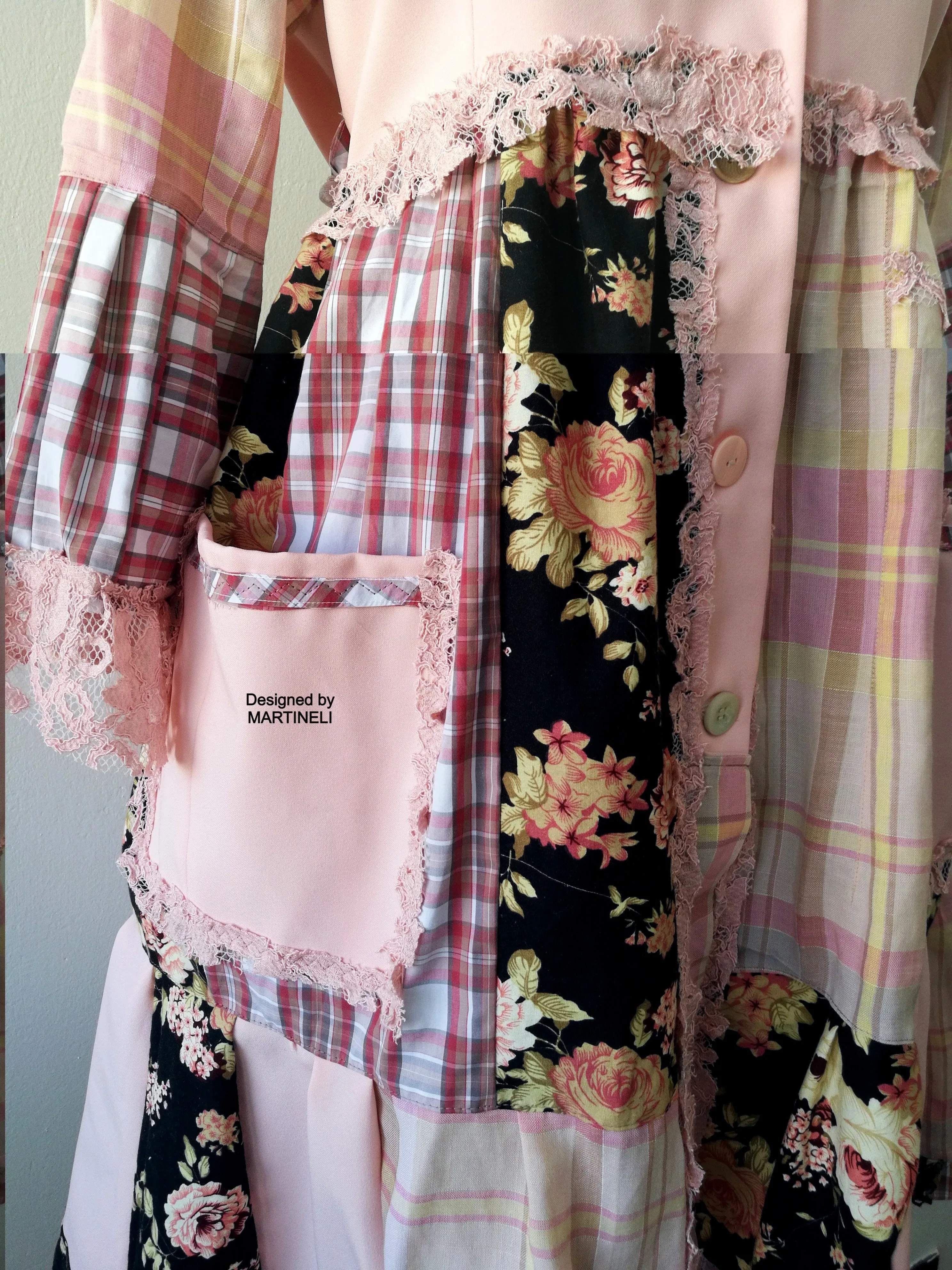 Pink Duster Dress,M/L Summer Jacket Dress