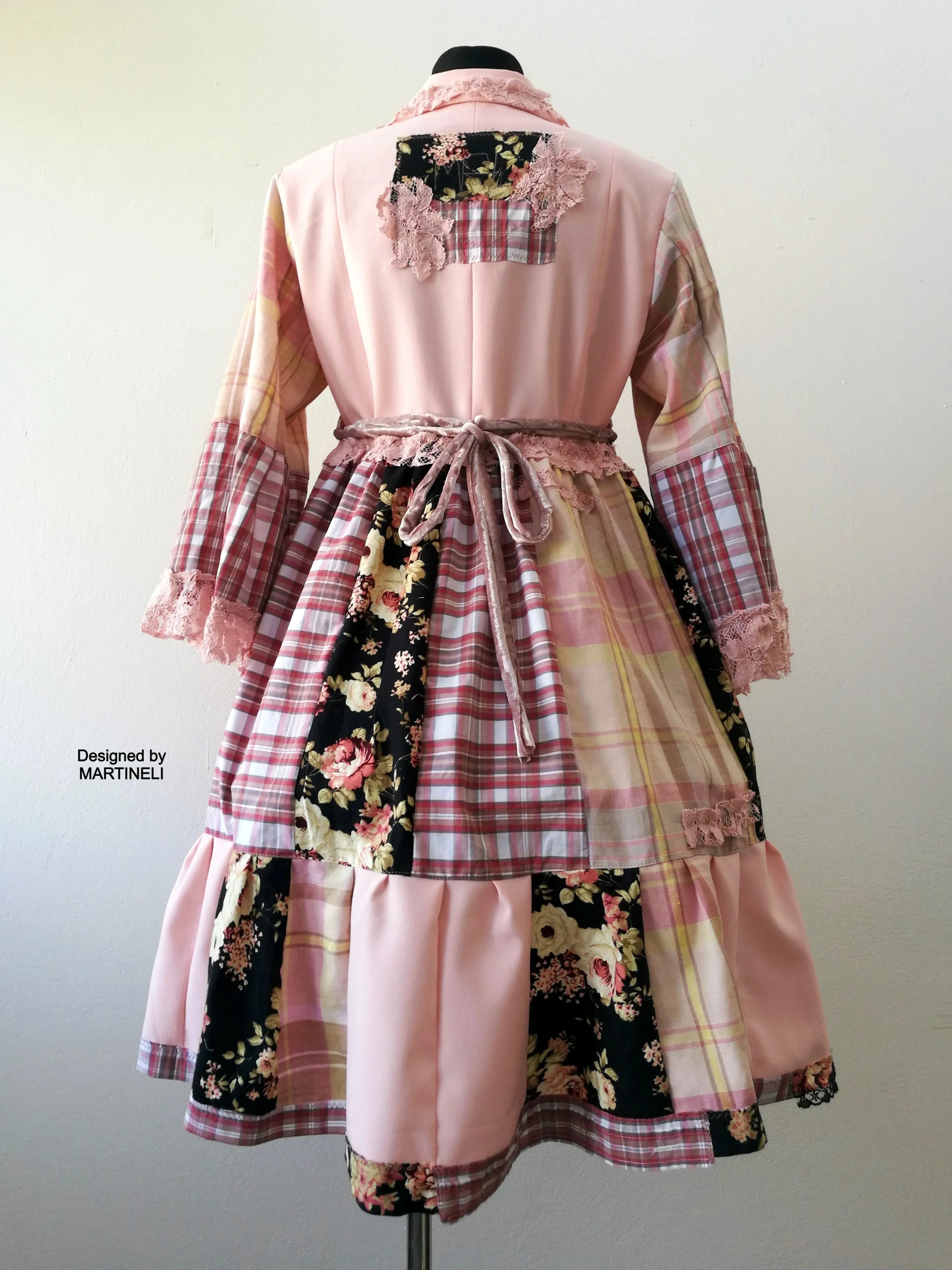 Pink Duster Dress,M/L Summer Jacket Dress