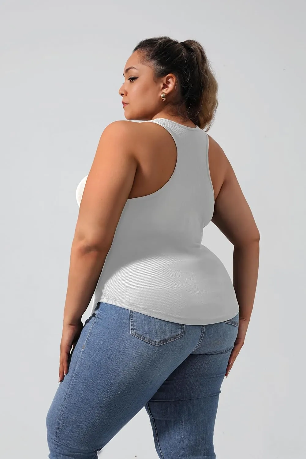 Plus Size Women's Casual Sports Tank Top,Breathable and Soft, for Sports and Daily Life Wear