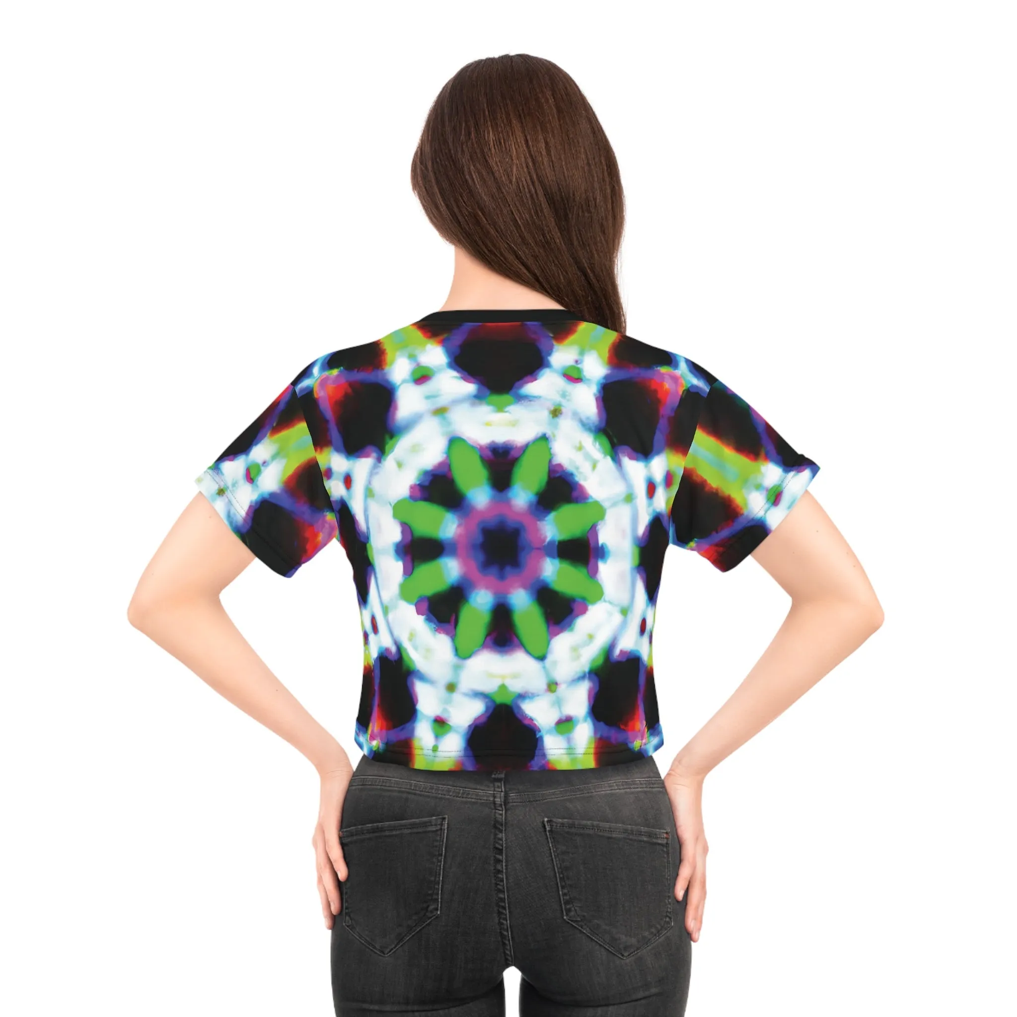 PsyTrance Fractals - Crop Tee (AOP)