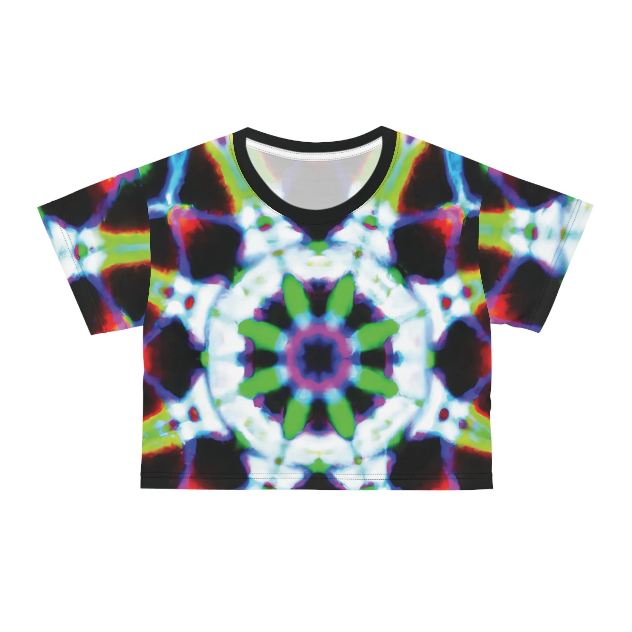 PsyTrance Fractals - Crop Tee (AOP)