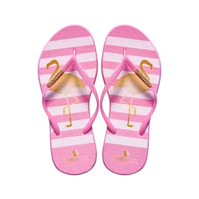 Samba Sol Women's Fashion Collection Flip Flops - Flamingo