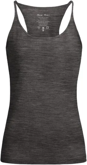 SHEEP RUN Merino Wool Camisole Racerback Tank Top Yoga Shirt Breathable Light-Weight Shirt