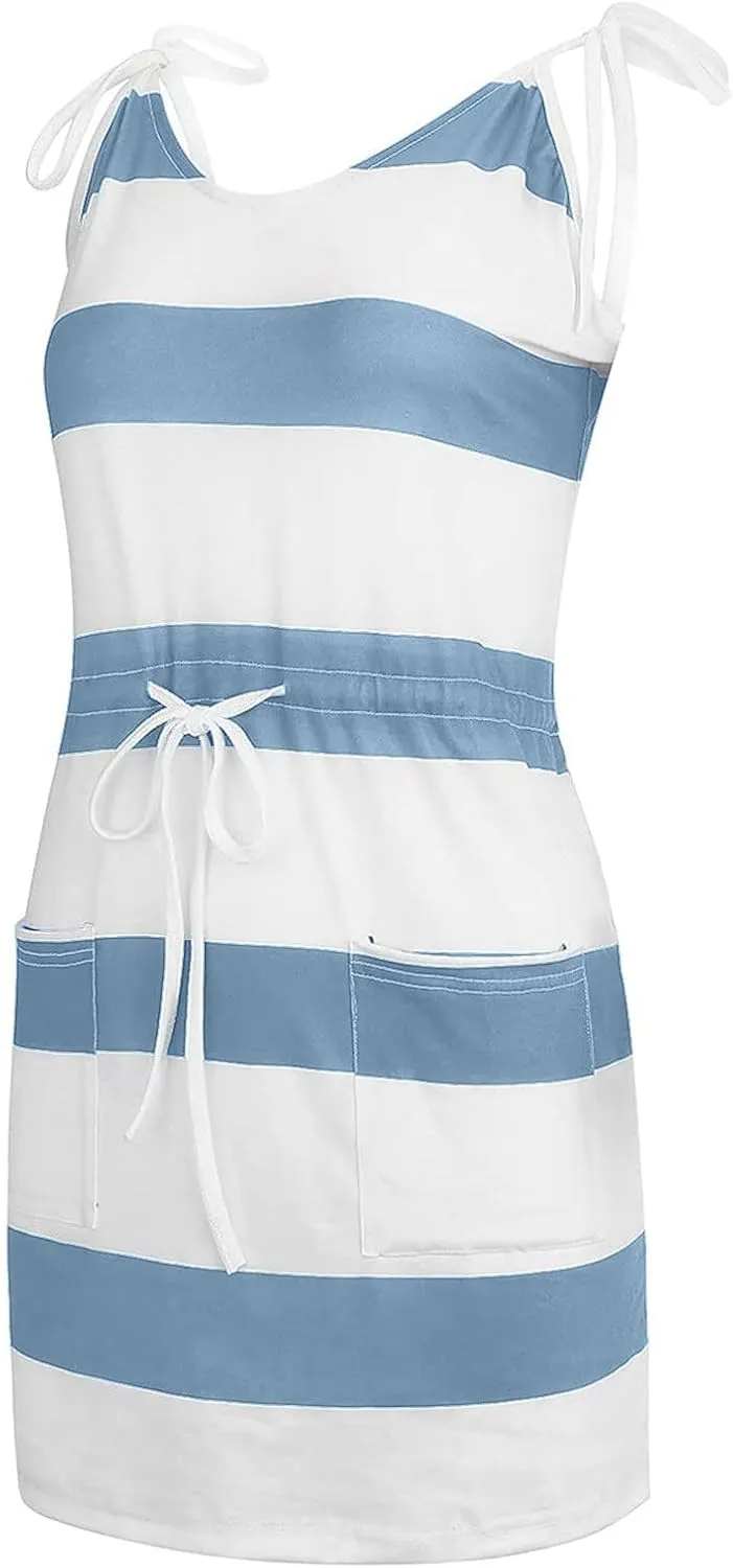 Sleeveless Women's Summer Dresses Casual Dress Aline Mini Dress Patterned Swing Dress Vacation Beach Dress