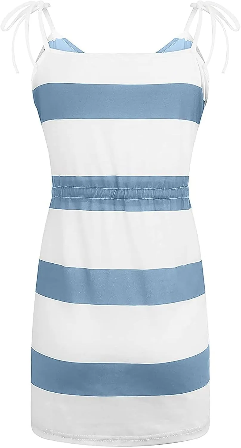 Sleeveless Women's Summer Dresses Casual Dress Aline Mini Dress Patterned Swing Dress Vacation Beach Dress