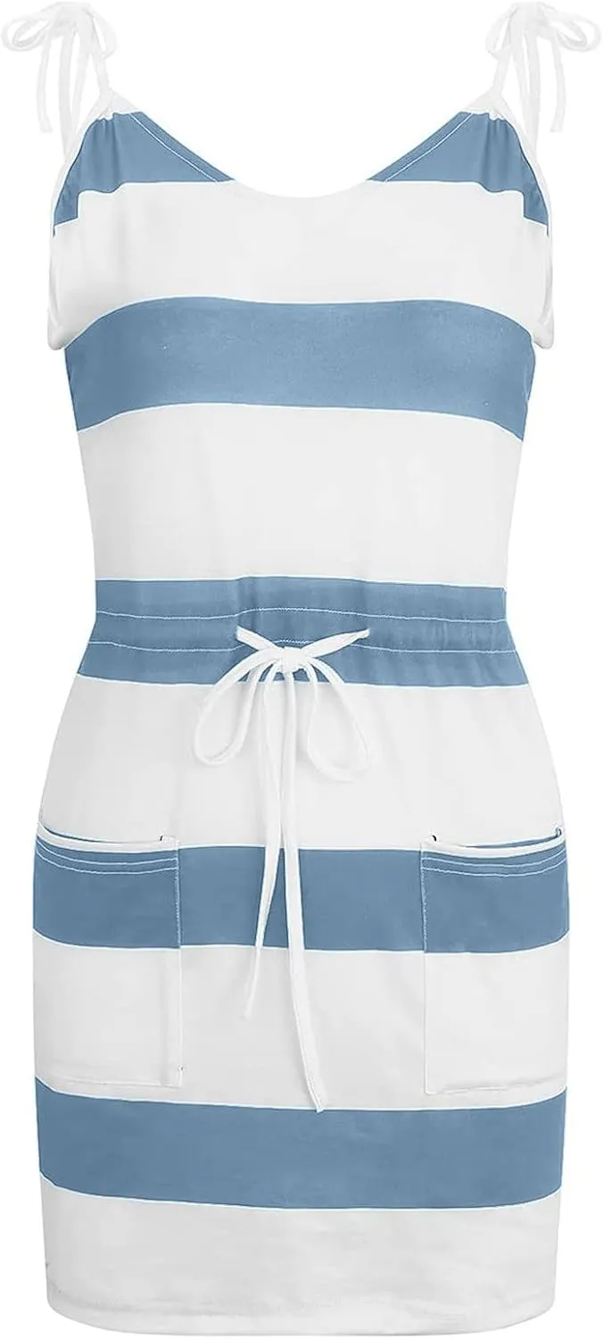 Sleeveless Women's Summer Dresses Casual Dress Aline Mini Dress Patterned Swing Dress Vacation Beach Dress