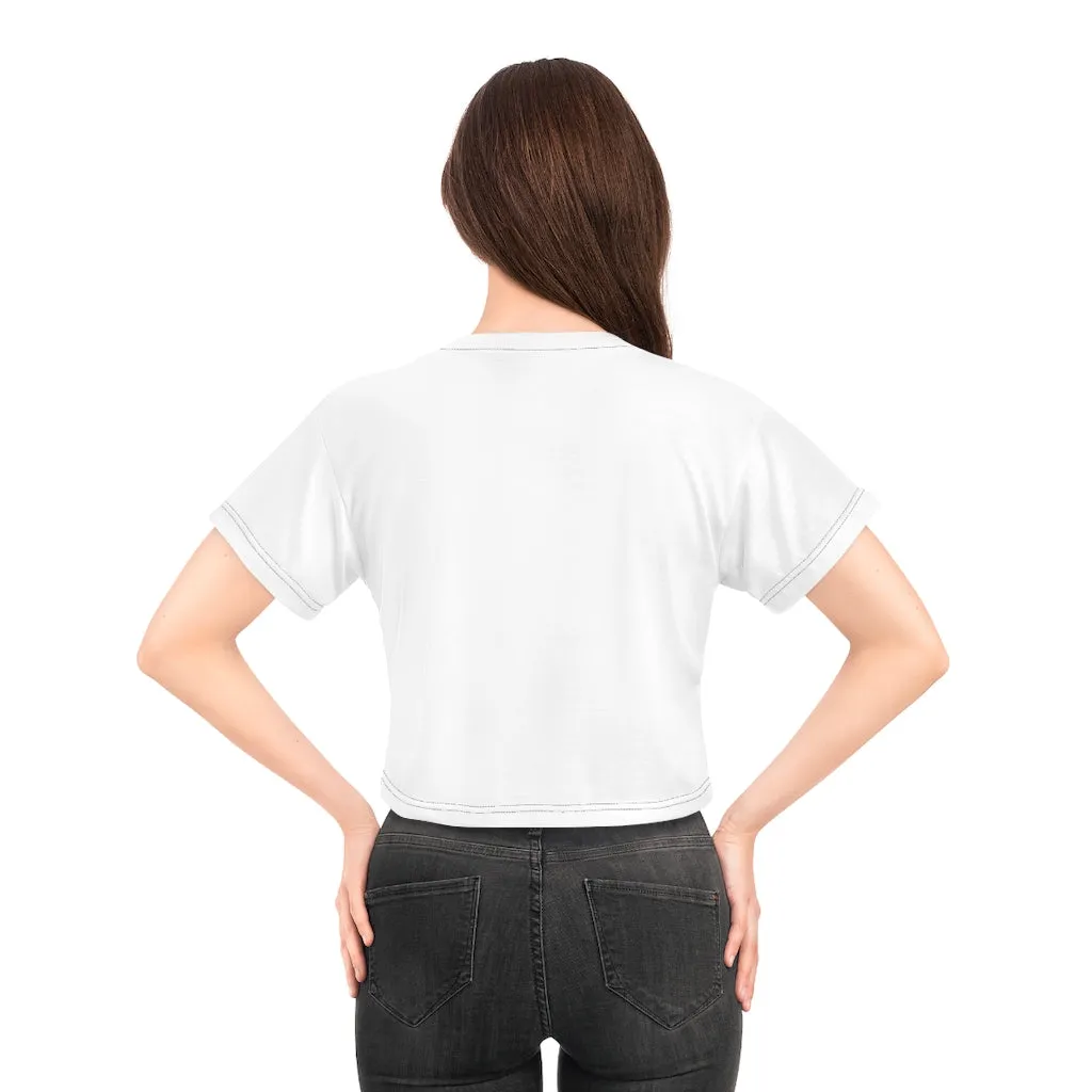 Strong Woman AOP Crop Tee