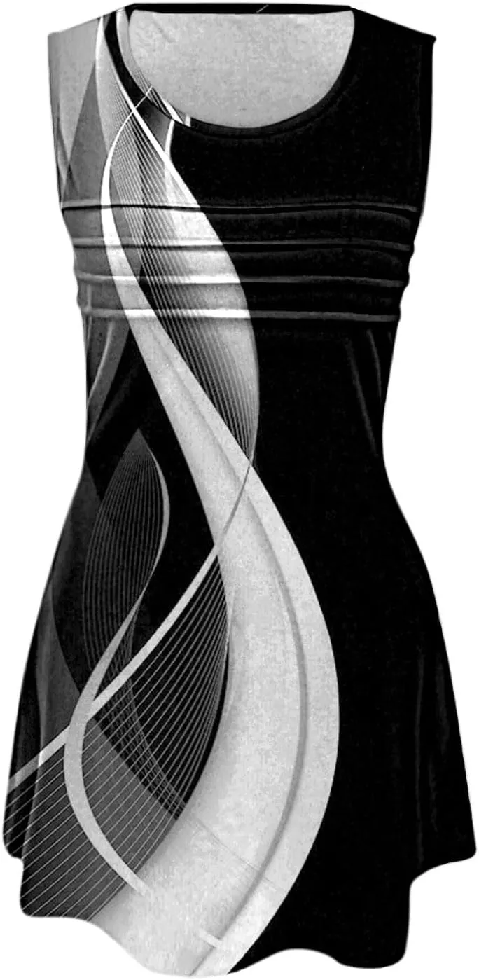 Summer Dress Short Womens with Pockets Summer Casual Tank Dress Sleeveless Midi Beach Dress Women's Linen Dress