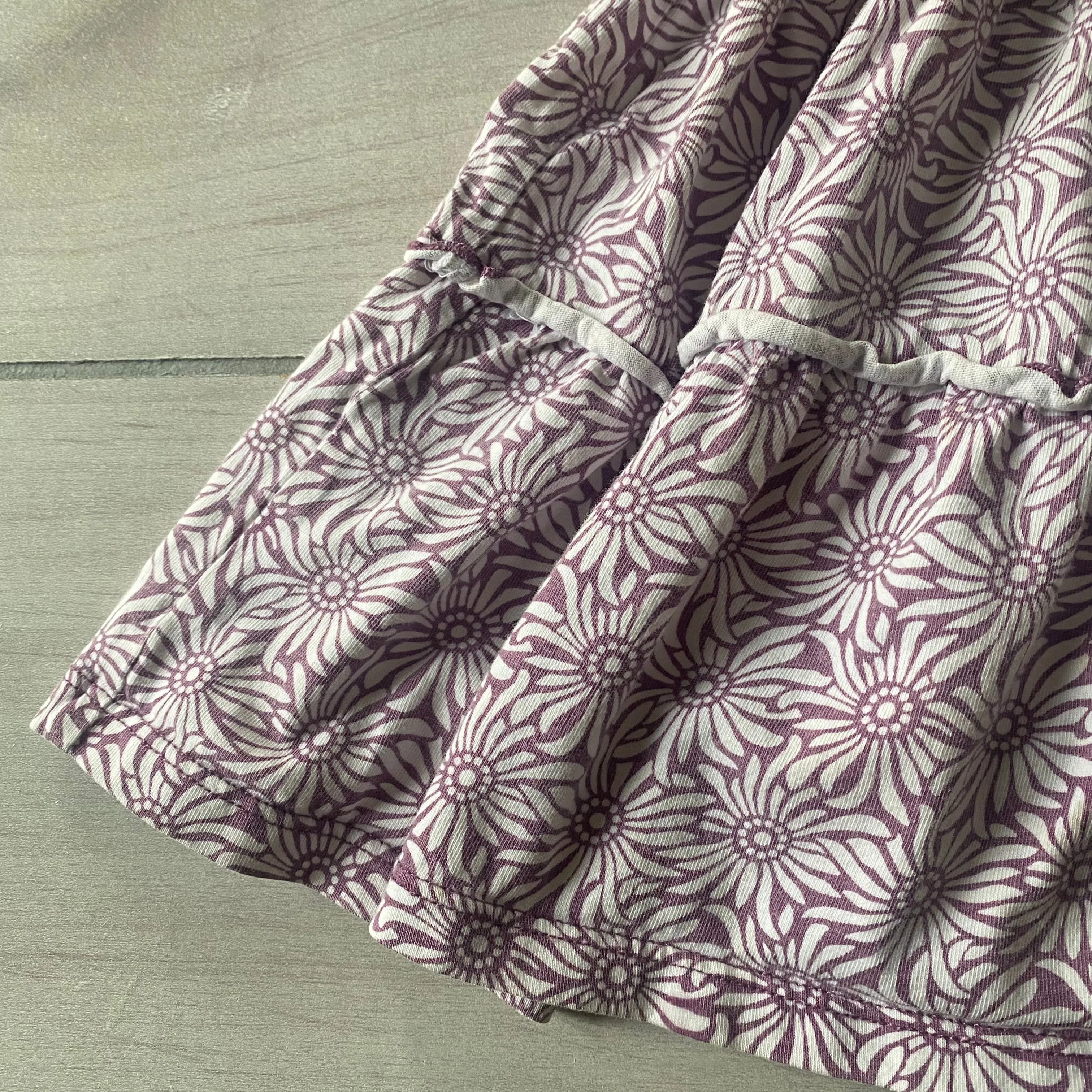 Tea Collection Purple Floral Twirl Front Dress