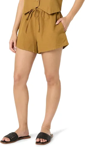 The Drop Women's Emilie Relaxed Pull-on Linen Shorts