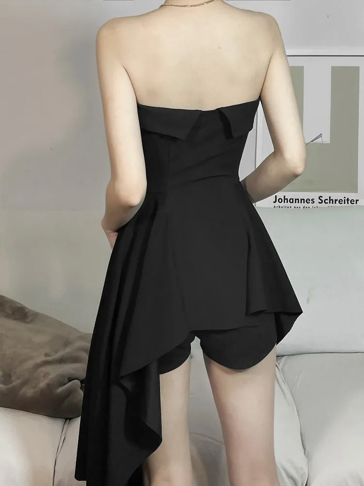 Versatile Mysterious Chic Slim Black Party Dress