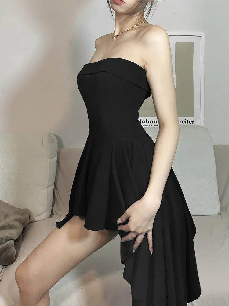 Versatile Mysterious Chic Slim Black Party Dress
