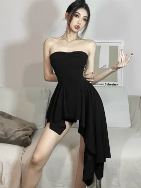 Versatile Mysterious Chic Slim Black Party Dress